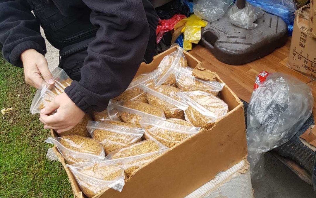 Expensive wine, tobacco and textiles were confiscated